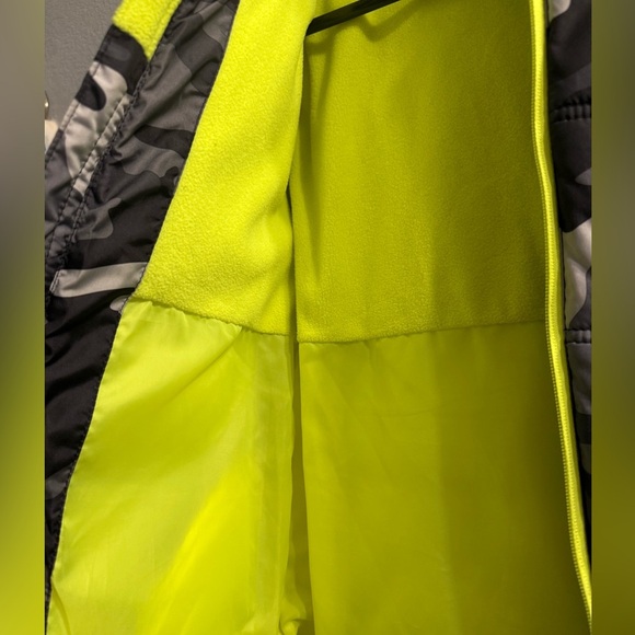 Boys Faded Glory hooded camo puffer bubble coat jacket EUC Size Large 10-12 - Picture 5 of 9